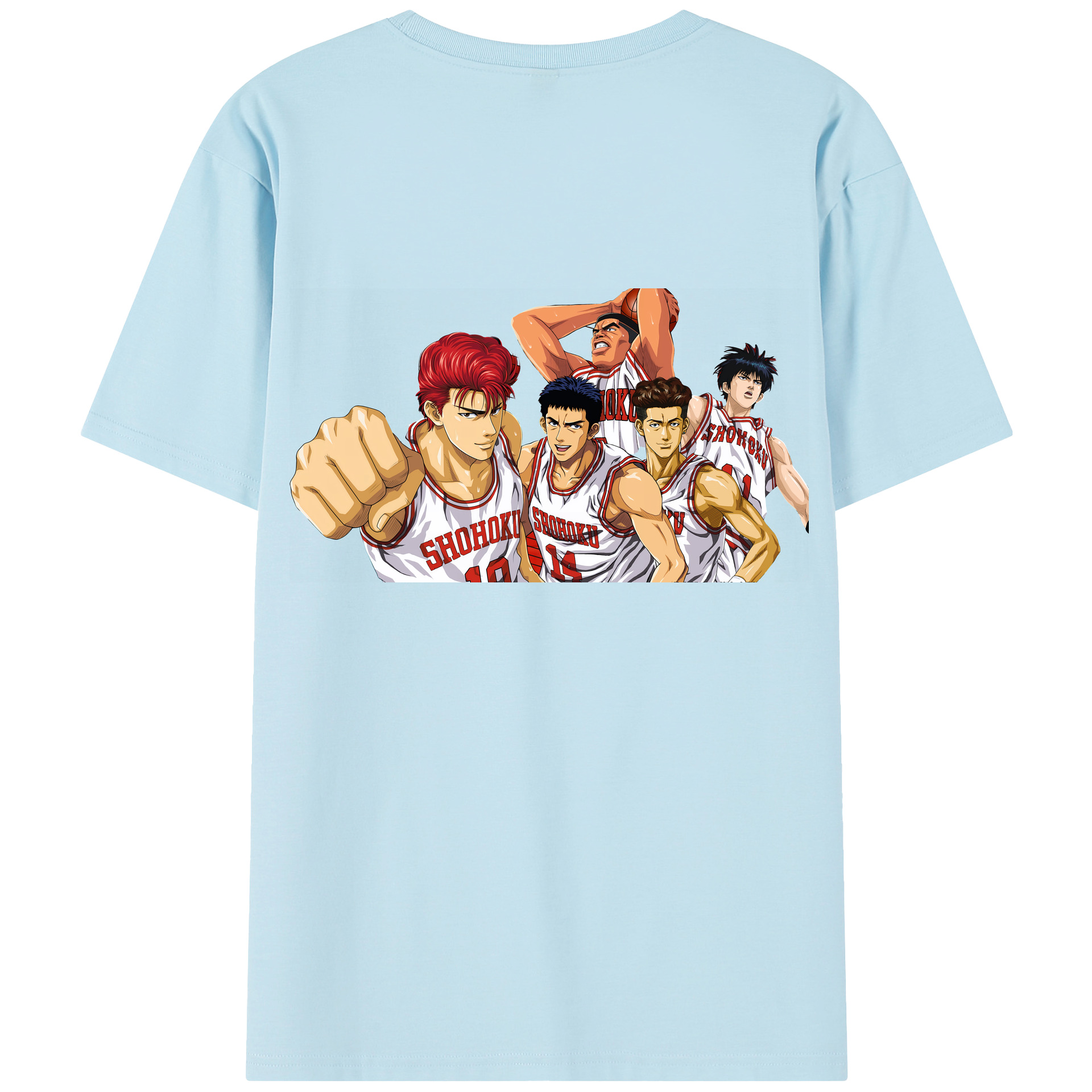 SLAM DUNK／スラムダンク 綿100％半袖Tシャツ（背面プリント）